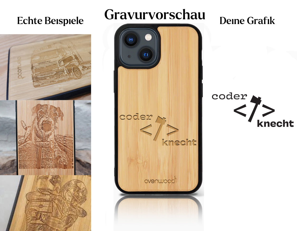 INDIVIDUELL iPhone 13 Mini Bambus-Kunststoff